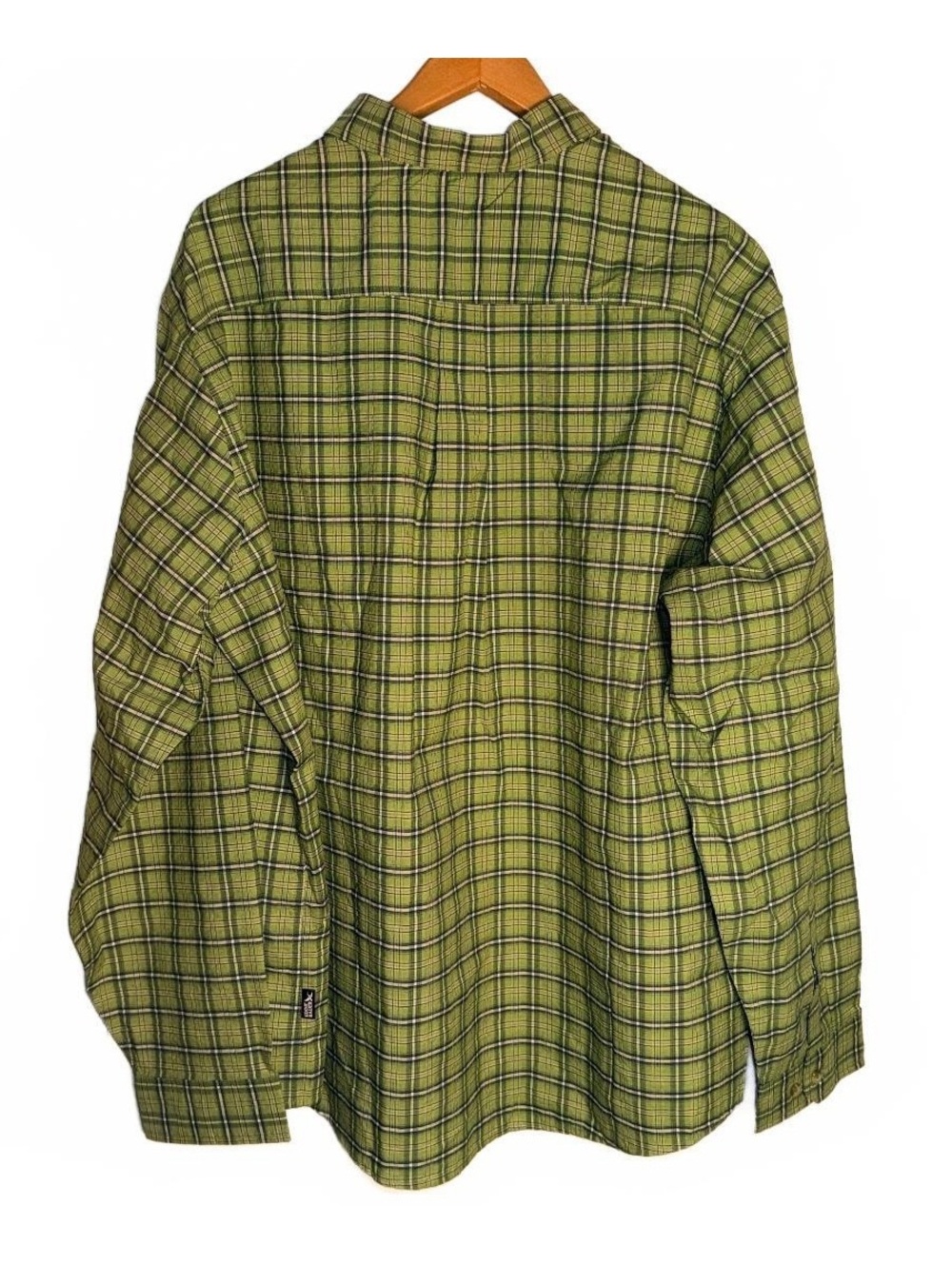 Eddie Bauer Men's 3XL Green Plaid Button-Up Shirt - Picture 4 of 5